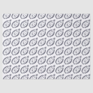 Papel De Seda Peixe-Flounder Divertido em Azul Profundo e Branco