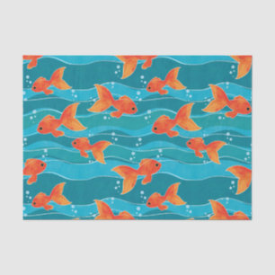 Papel De Seda Peixe-gato-do-mato-doce e padrão-água