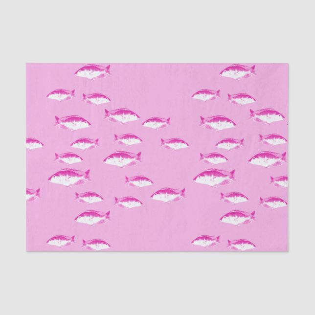 Papel De Seda Peixe rosa (Frente )