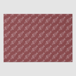 Papel De Seda Peixe-verdinho-branco-rosado-suave em Maroon