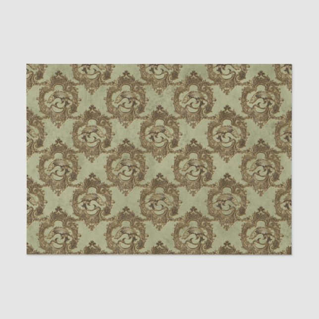 Papel De Seda Peixe Vintage Náutico Pirata (Frente )