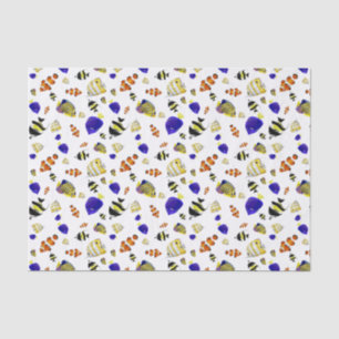 Papel De Seda Peixes coloridos