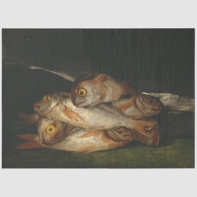 Papel De Seda Peixes-do-ouro (Vida Estática) (Francisco de Goya) (Frente )
