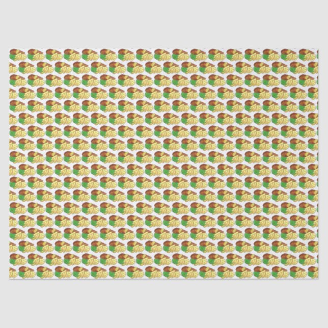 Papel De Seda Peixes e Chips Peas Britânicos Compram Takeaway (Frente )