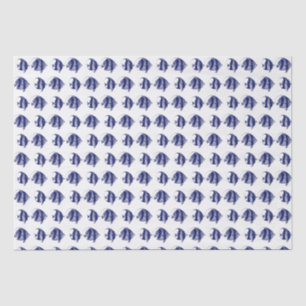 Papel De Seda Peixes Tropicais Vintage Que Desenha Azul Estirpad