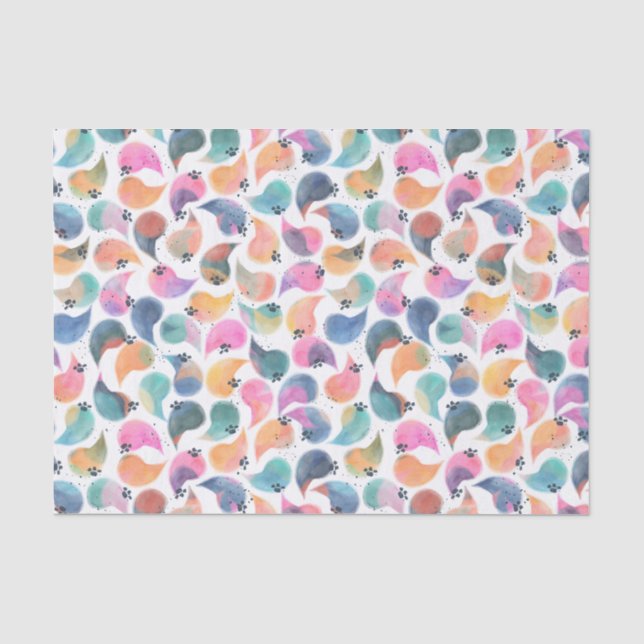 Papel De Seda Pele de Peixe Aquarela (Frente )