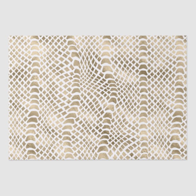 Papel De Seda Pele Dourada de Cobra de vidro (Frente )