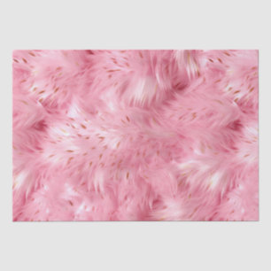 Papel De Seda Peles de Faux Rosa