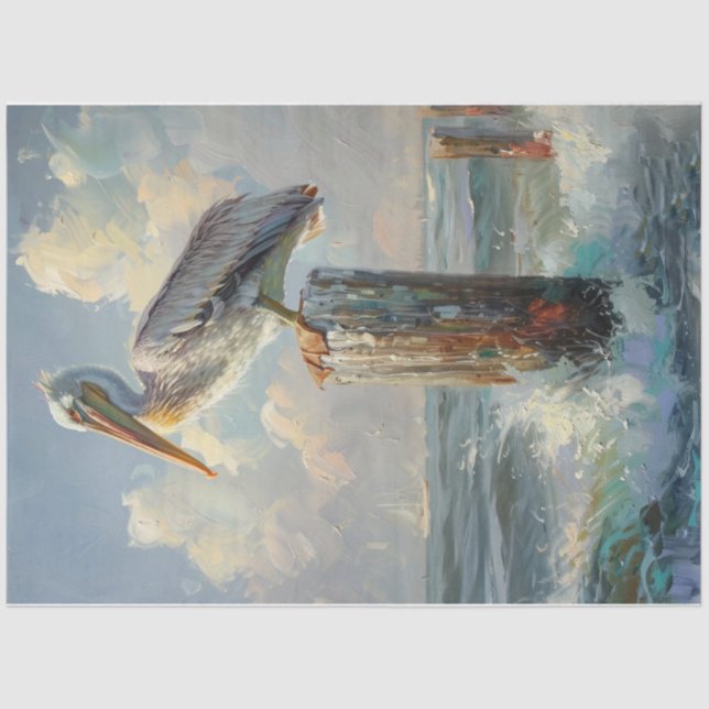 Papel De Seda Pelicano pacífico (Frente )