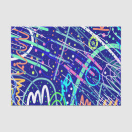 Papel De Seda Pelo Céu Noturno