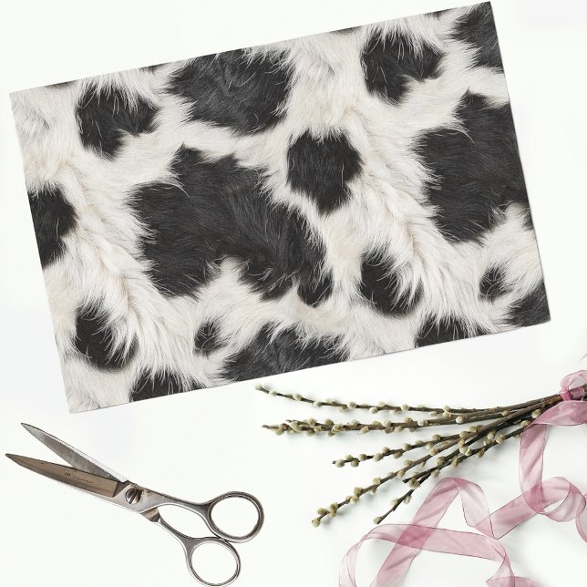 Papel De Seda Pelo Preto Branco Manchas Vaca (Criador carregado)