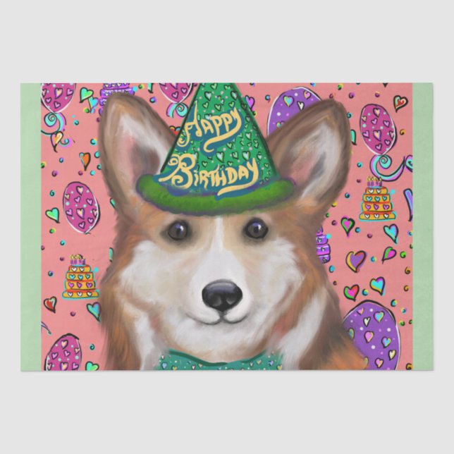 PAPEL DE SEDA PEMBROKE WELSH CORGI (Frente )