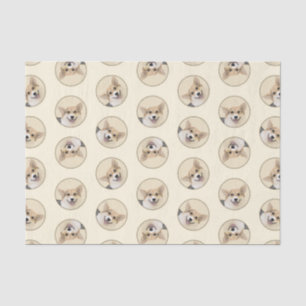 Papel De Seda Pembroke Welsh Corgi Pintando Arte De Cachorro Tri