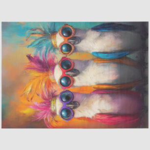 Papel De Seda Penas Brilhantes de Cockatoas