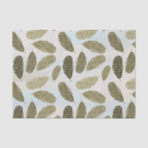 Papel De Seda Penas de Aquarela Douradas