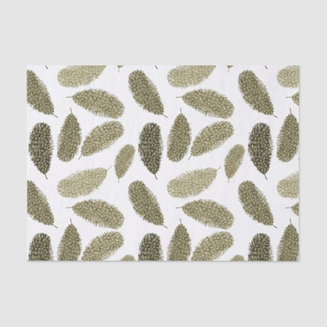 Papel De Seda Penas de Aquarela Douradas (Frente )