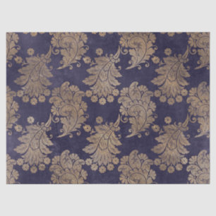 Papel De Seda Penas de Pavão de Estêncil na Decoupage Roxa