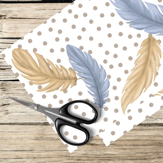 Papel De Seda penas e bolinhas (Criador carregado)