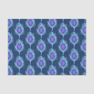 Papel De Seda Penas, Marinhos e Pastel Azul