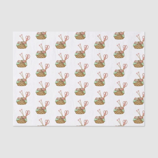 Papel De Seda Pensamento de tricô (Frente )