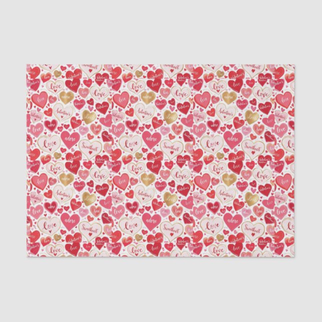 Papel De Seda Pensamento Whimsical & Sweet Heart (Frente )