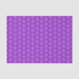 Papel De Seda Pentagrama Branco no Roxo