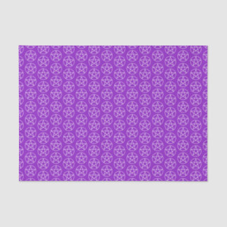Papel De Seda Pentagrama Branco no Roxo