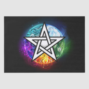 Papel De Seda Pentagrama do Wiccan