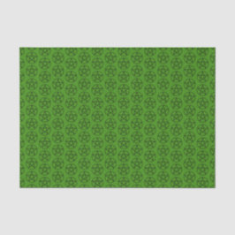 Papel De Seda Pentagrama Preto em Verde