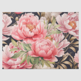 Papel De Seda Peônia Rosa