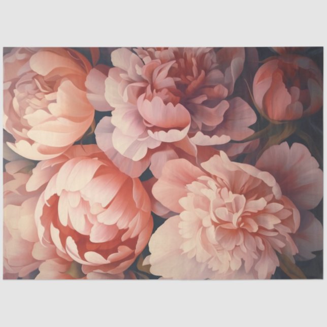 Papel De Seda Peonies Series Design 2 (Frente )