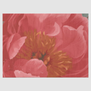 Papel De Seda Peony Floral Pink Burgundy Moderna Arte Contemporâ