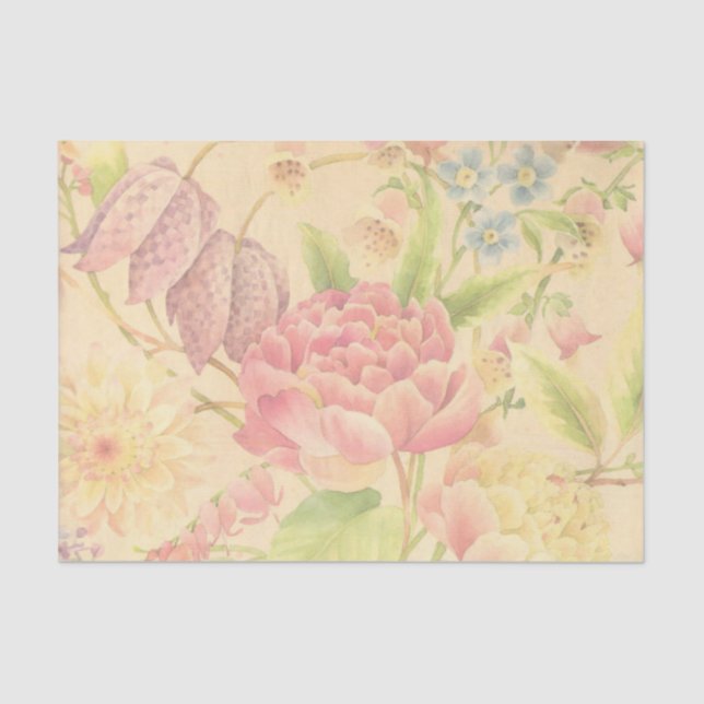 Papel De Seda Peony Flowers (Frente )
