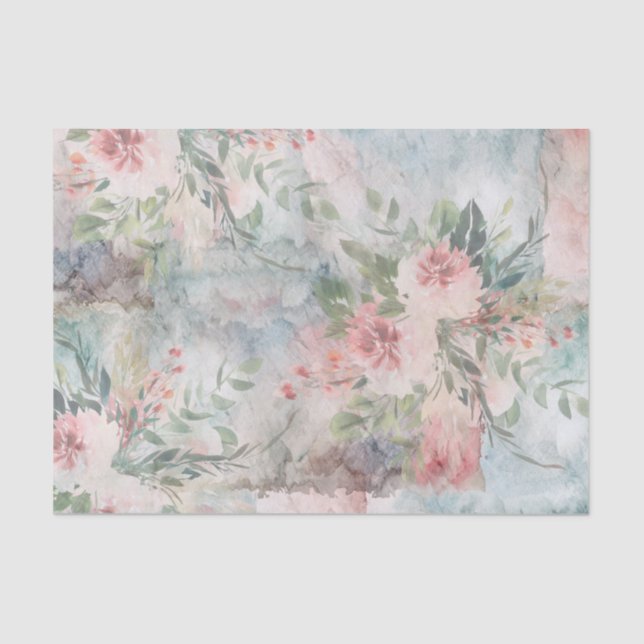 Papel De Seda Peony Rico de aquarela (Frente )