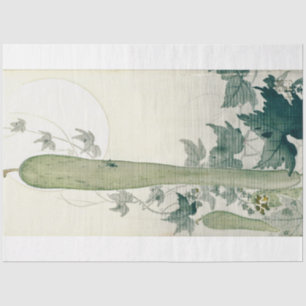 Papel De Seda Pepino selvagem e lua de cheio de Ohara Koson