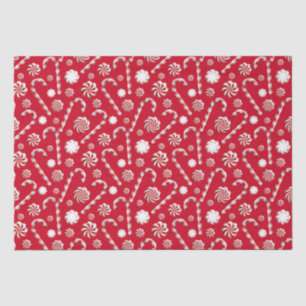 Papel De Seda Peppermint de Natal Padrão de Natal com Redemoin