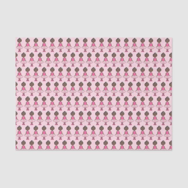 Papel De Seda Pequena Balé Dançarina Rosa Tutu Ballerina Rosa (Frente )