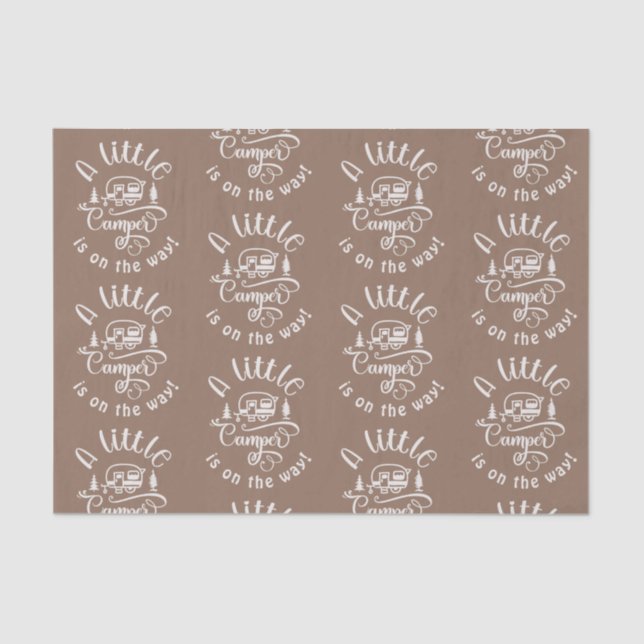 Papel De Seda Pequena câmera está no caminho chá de fraldas (Frente )