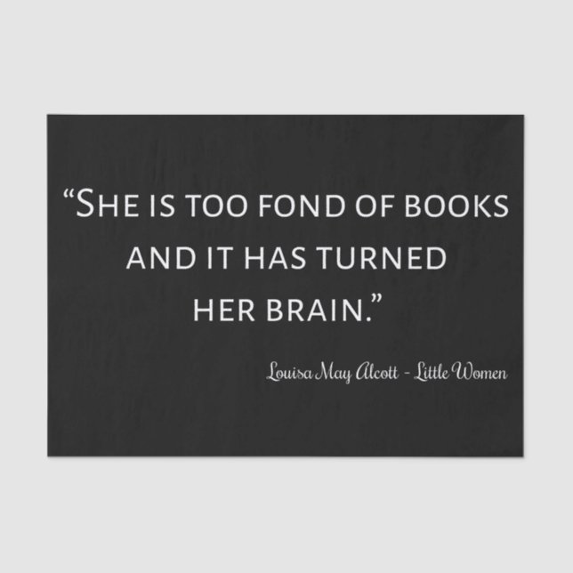 Papel De Seda Pequena Citação de Mulheres II - Estilo Clássico (Frente )