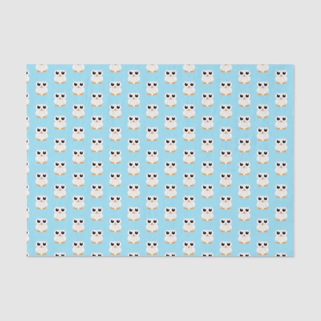 Papel De Seda "Pequena Coruja Branca" (Frente )