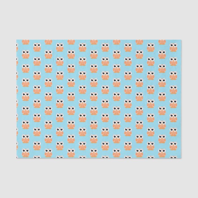 Papel De Seda "Pequena Coruja de Pêssego" (Frente )