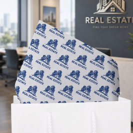 Papel De Seda Pequeno Logotipo Personalizado Negócios de Imóveis
