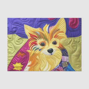 Papel De Seda Pequeno Pom Puppy Quilado Como Design