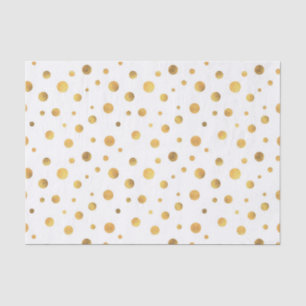 Papel De Seda Pequenos círculos Dourados no Tecido Elegante Bran