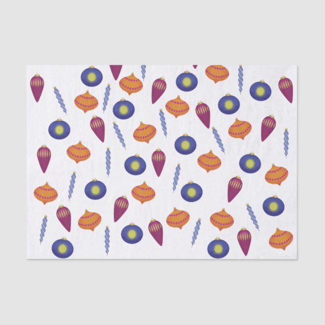 Papel De Seda Pequenos Enfeites de natal (Frente )