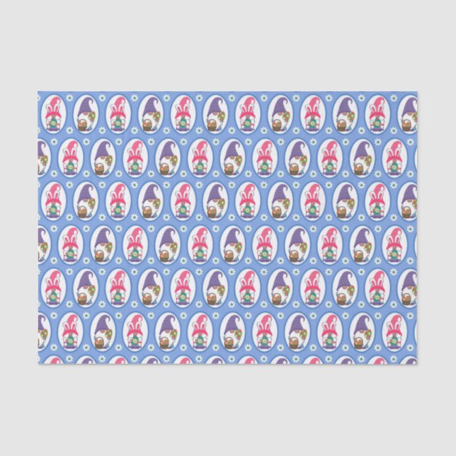 Papel De Seda Pequenos Gnomos da Páscoa (Frente )
