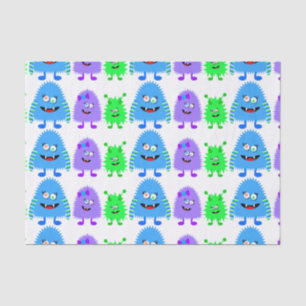 Papel De Seda Pequenos Monstros Bonitos