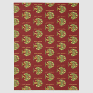 Papel De Seda Perdiz numa Árvore de Peras Elegante Natal vermelh