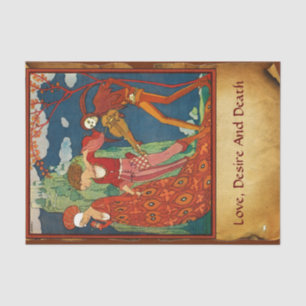 Papel De Seda Pergaminho do dia dos namorados do AMOR, do DESEJO