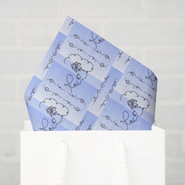 Papel de Seda Periwinkle de Beleza Fluida (Sacola de presentes)